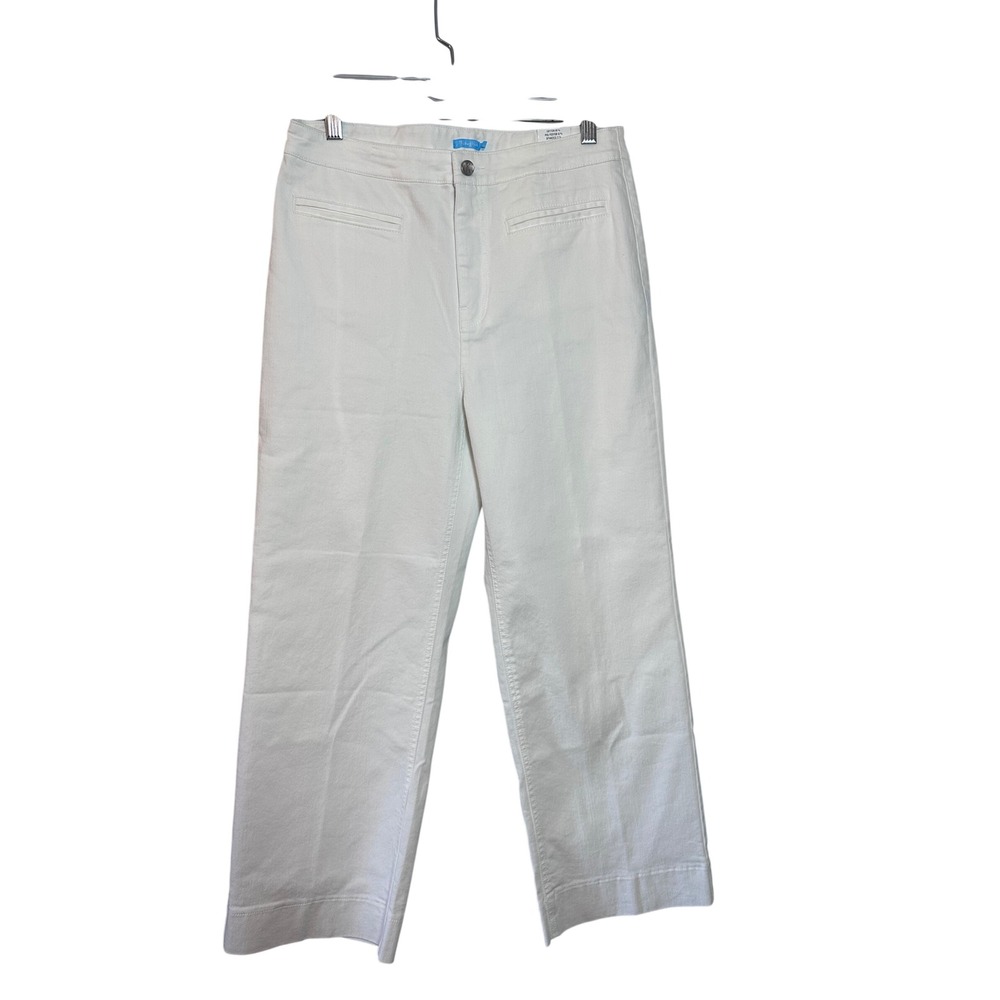 J.McLaughlin Hadleigh Jean‎ White Cropped Wide Leg Pants Size 8 NWT Resortwear